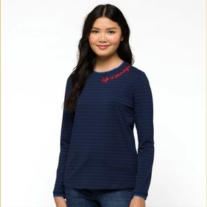 LES SEREIN Arabella Embroidery Detail Knit Top